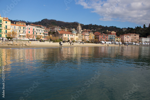 view of Lerici italy in winter