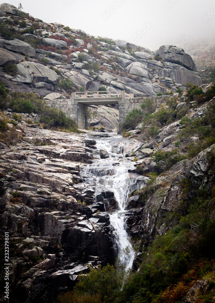 Waterfall Below Stone Bridge