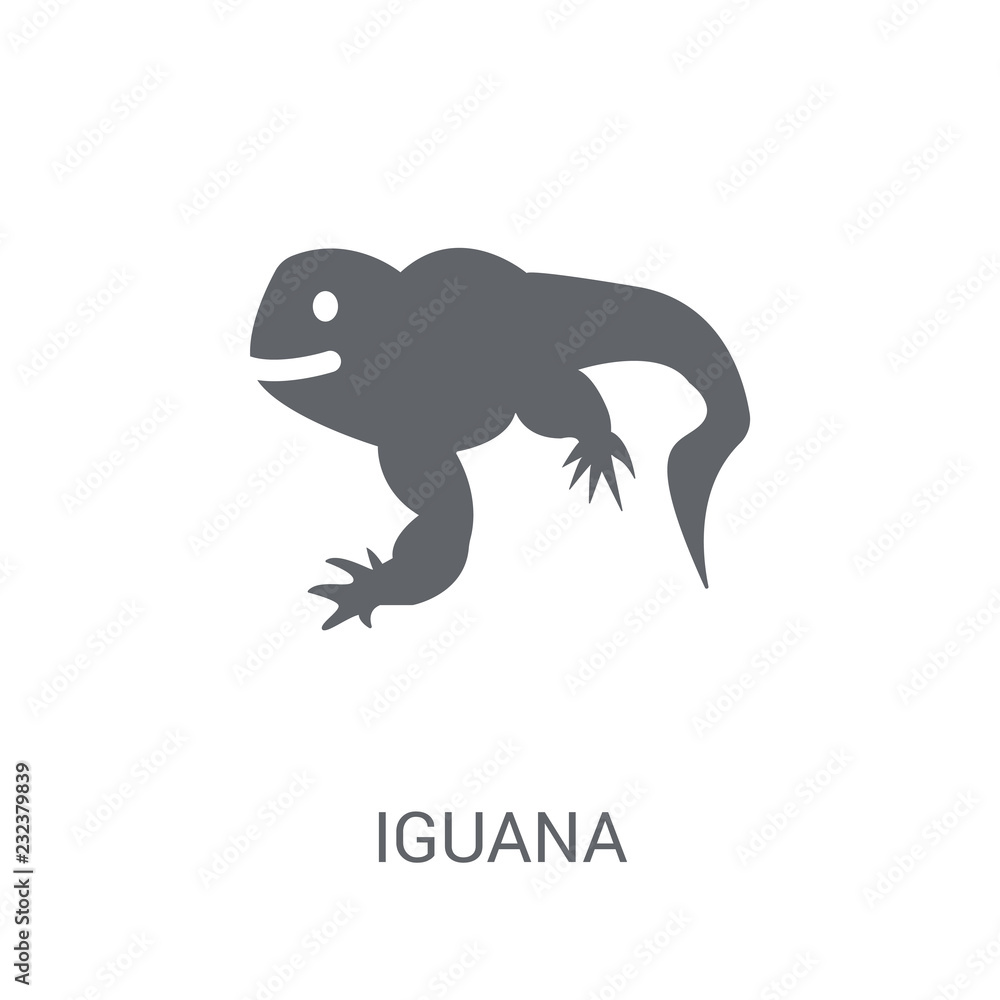 iguana icon. Trendy iguana logo concept on white background from