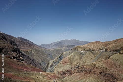 High mountain road in Morocco valley
