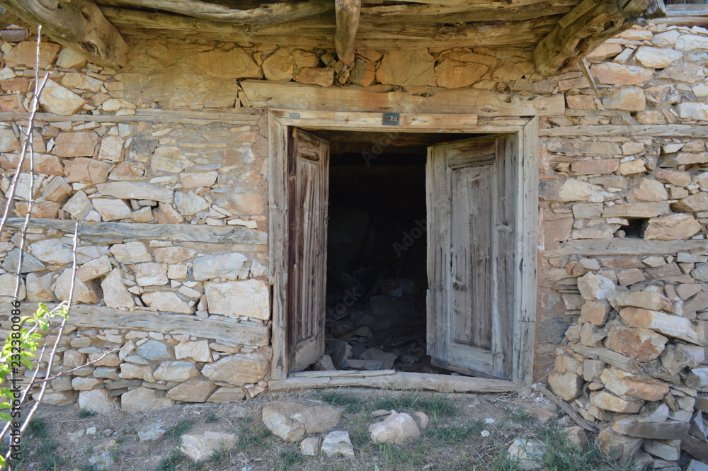 Fototapeta premium ruined old door