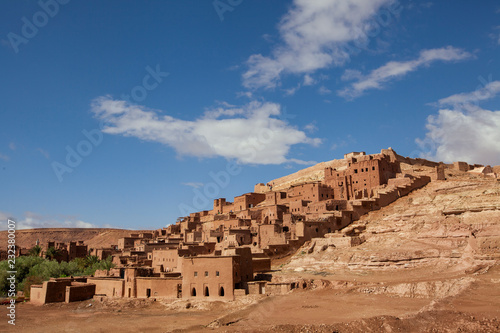 picturesque mountain village Ait Ben Haddou which is under protection of the Unesco world heritage