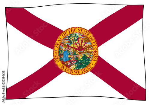 Florida State Flag Waving