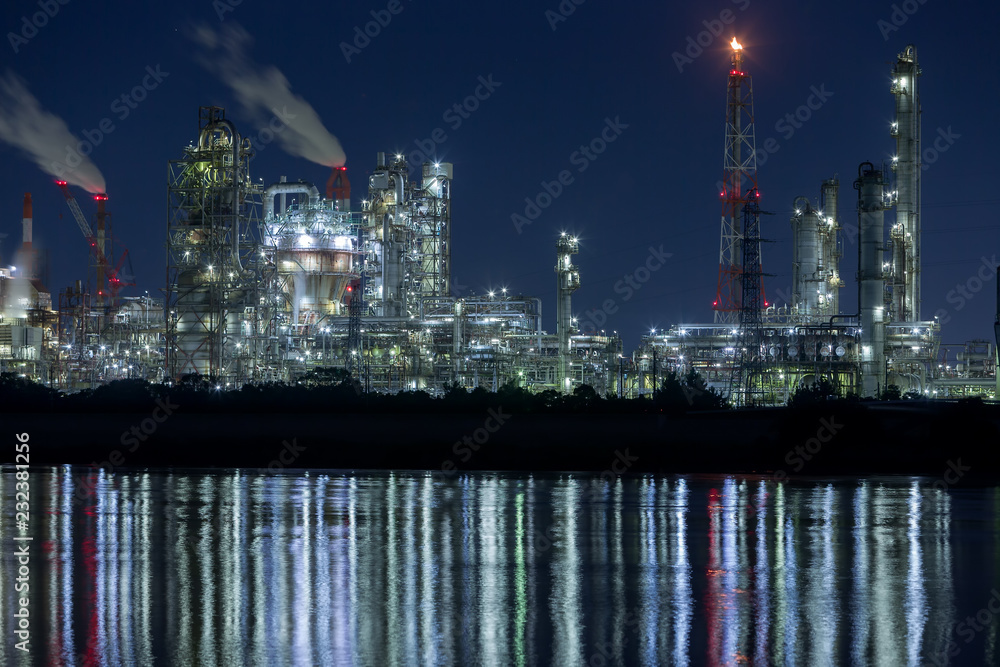 Fototapeta premium 工場夜景 (10月)