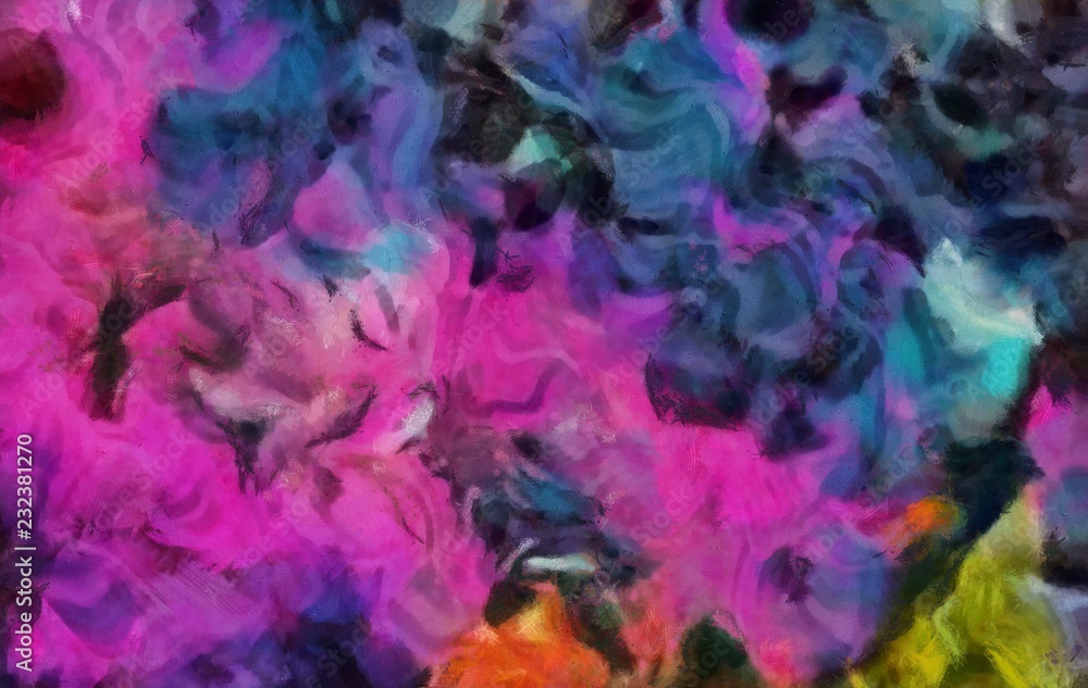 Impression color mix abstract texture art. Artistic bright background. Oil painting artwork. Modern style graphic wallpaper. Large strokes of paint. Colorful pattern for design work or wallpaper. Impression color mix abstract texture art. Artistic bright background. Oil painting artwork. Modern style graphic wallpaper. Large strokes of paint. Colorful pattern for design work or wallpaper.
