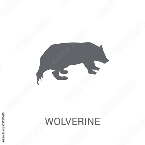 Wolverine icon. Trendy Wolverine logo concept on white background from animals collection