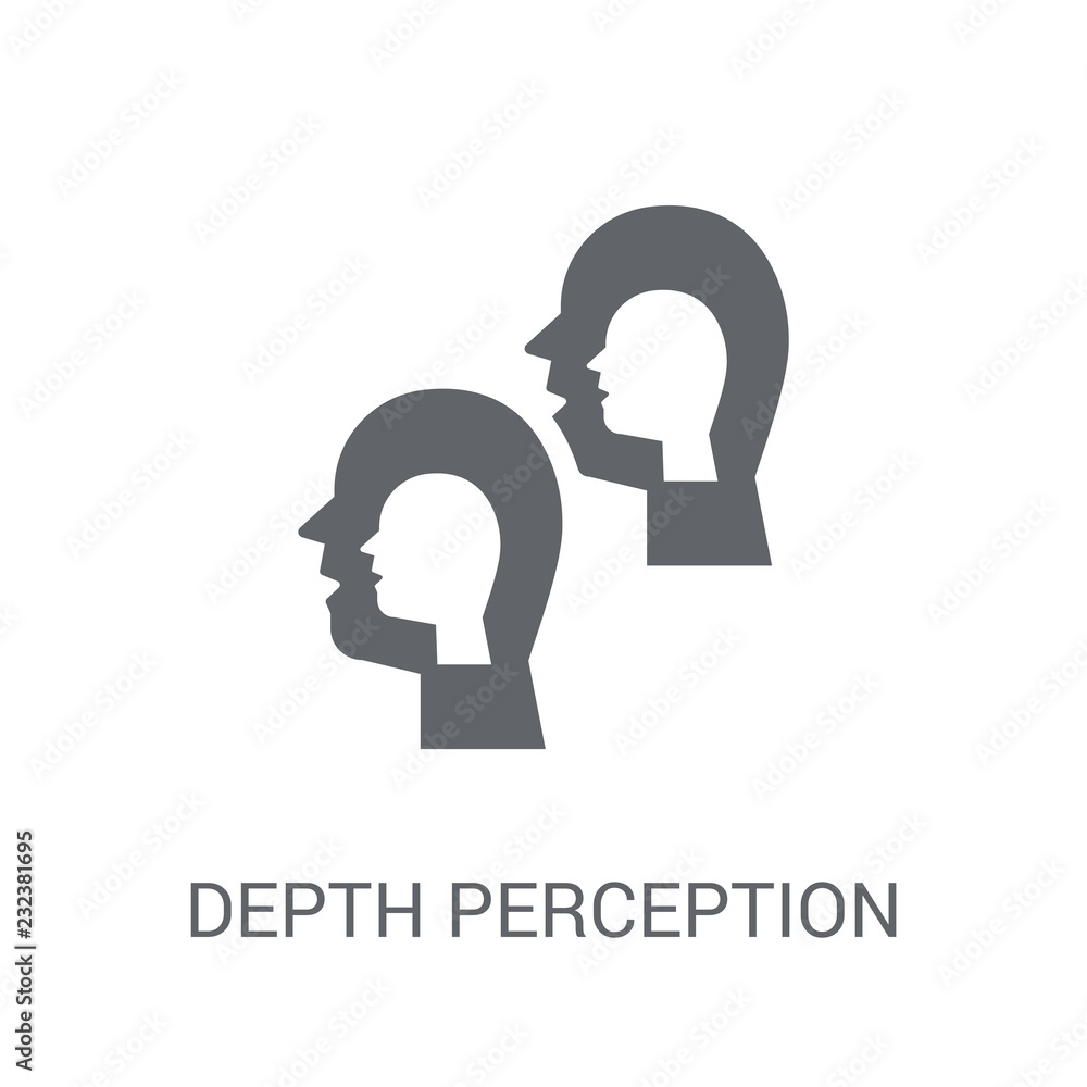 Depth perception icon. Trendy Depth perception logo concept on white