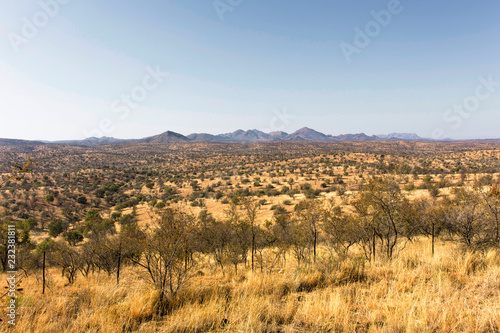 Rural area landscape near Windhoek in Namibia