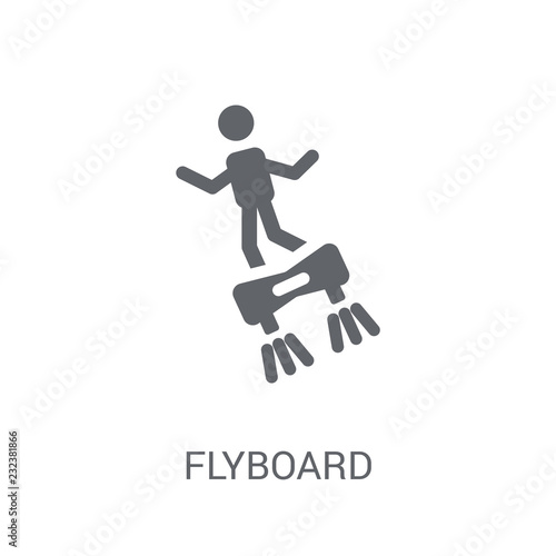 Flyboard icon. Trendy Flyboard logo concept on white background from Artificial Intelligence collection