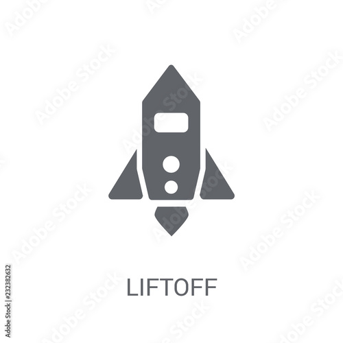 Liftoff icon. Trendy Liftoff logo concept on white background from Astronomy collection