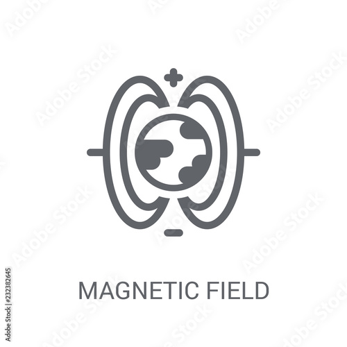 Magnetic field icon. Trendy Magnetic field logo concept on white background from Astronomy collection
