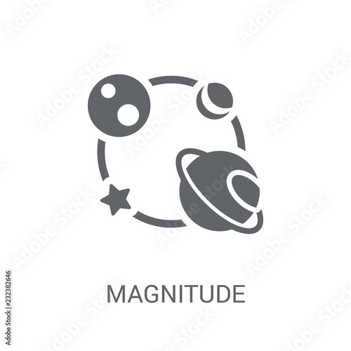 Magnitude icon. Trendy Magnitude logo concept on white background from Astronomy collection