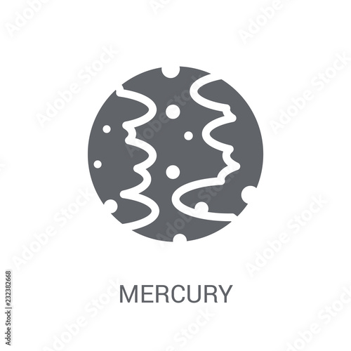 Mercury icon. Trendy Mercury logo concept on white background from Astronomy collection photo