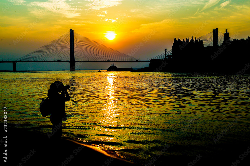Fototapeta premium sunset at the sea