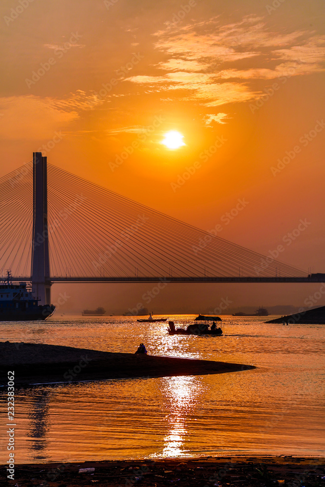 Obraz premium sunset at the sea