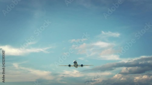 Airplane Landing Hong Kong China second version photo