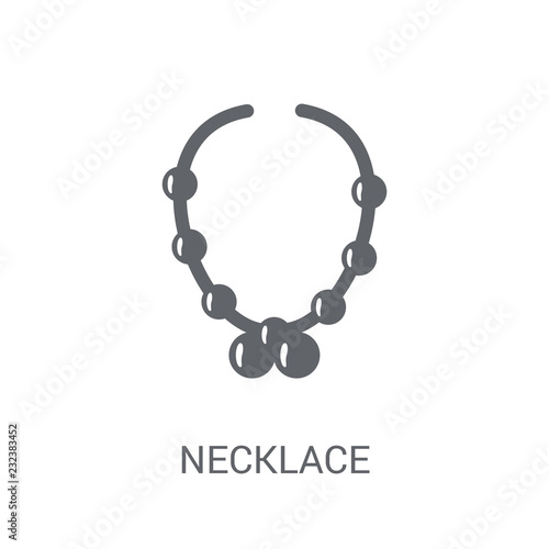 Necklace icon. Trendy Necklace logo concept on white background from Birthday party and wedding collection