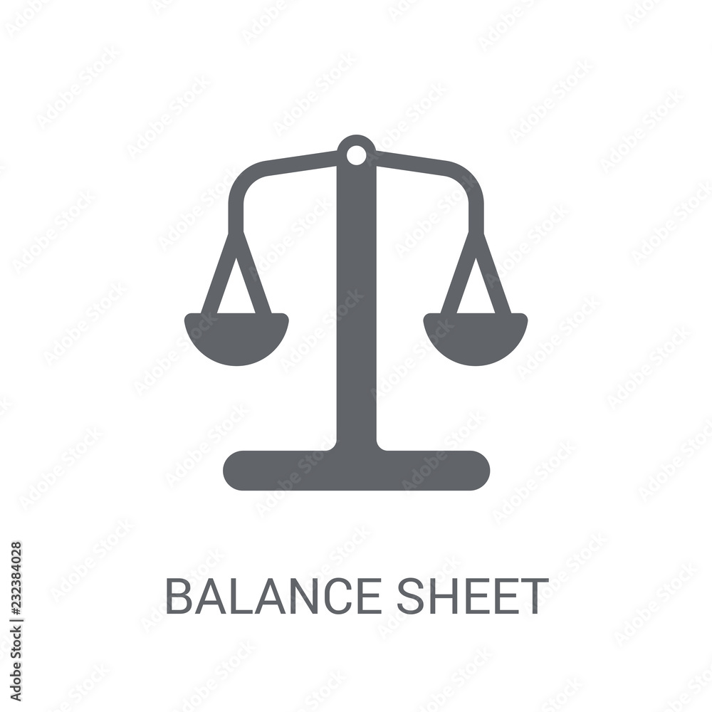 Balance sheet icon. Trendy Balance sheet logo concept on white background  from business collection Stock Vector | Adobe Stock