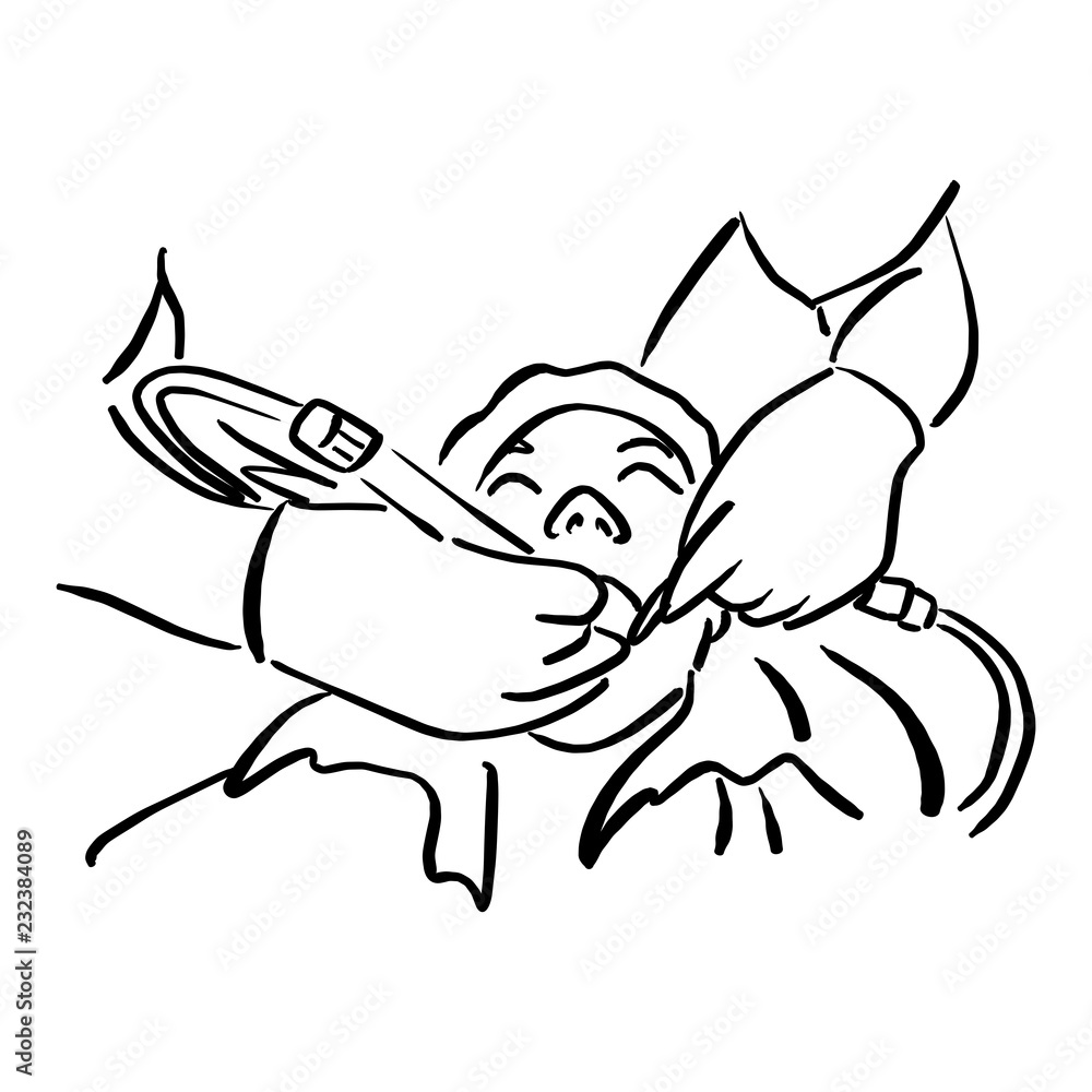 Close-up of patient with open mouth during oral checkup at the dentist vector illustration sketch doodle hand drawn with black lines isolated on white background Close-up of patient with open mouth during oral checkup at the dentist vector illustration sketch doodle hand drawn with black lines isolated on white background