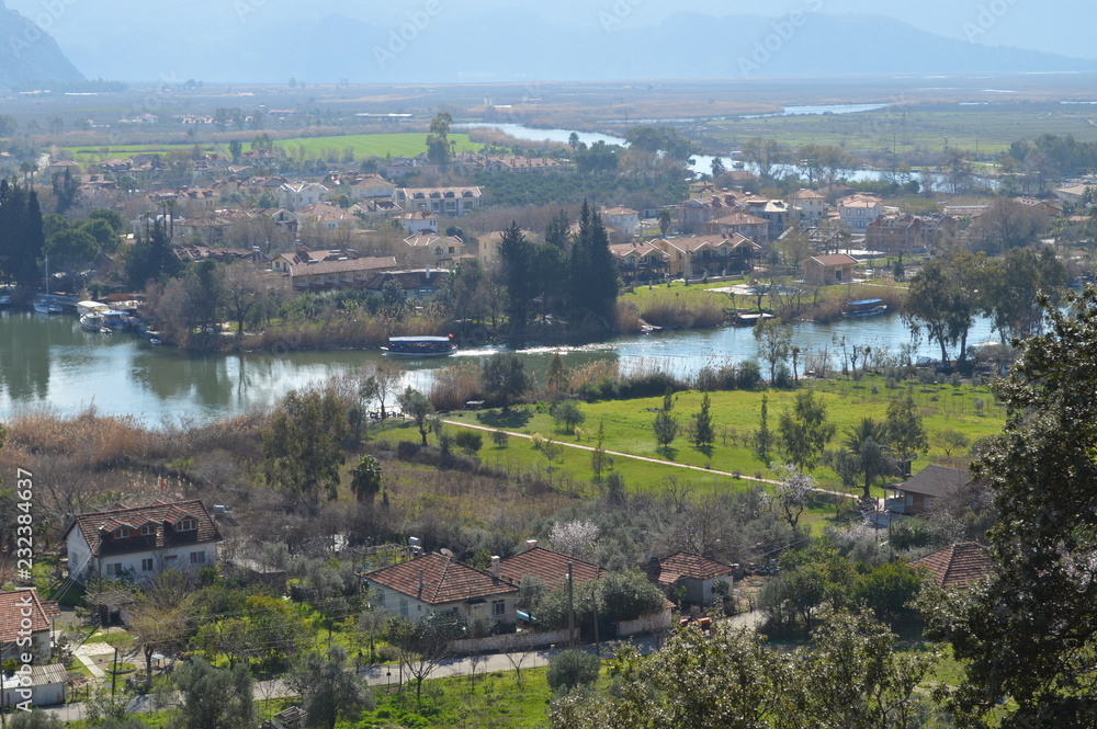 view of a village in bursa