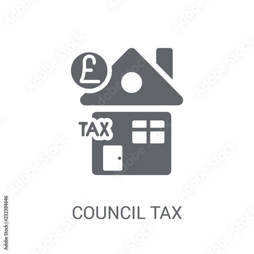 Council tax icon. Trendy Council tax logo concept on white background from business collection