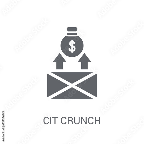 Credit crunch icon. Trendy Credit crunch logo concept on white background from business collection