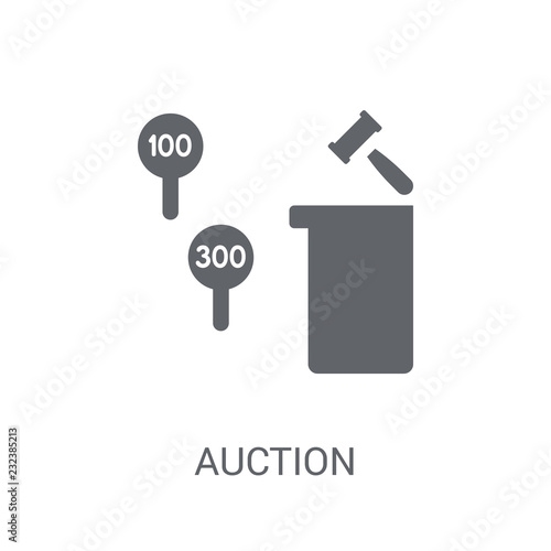 Auction icon. Trendy Auction logo concept on white background from Business and analytics collection