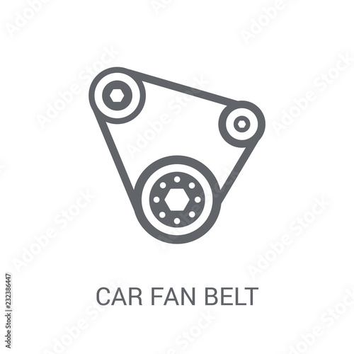 car fan belt icon. Trendy car fan belt logo concept on white background from car parts collection