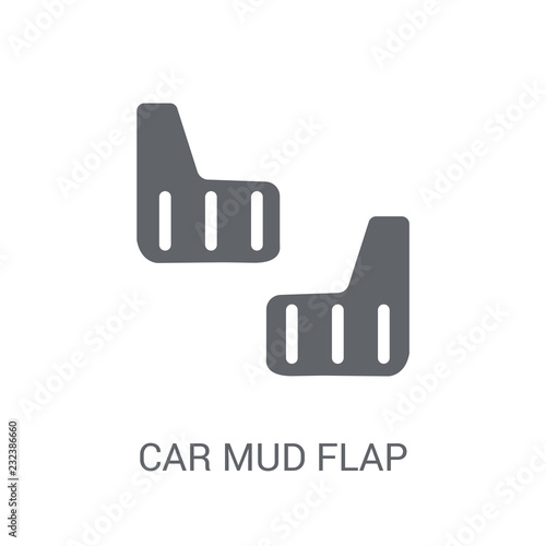 car mud flap icon. Trendy car mud flap logo concept on white background from car parts collection