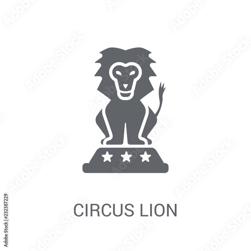 Circus Lion icon. Trendy Circus Lion logo concept on white background from Circus collection