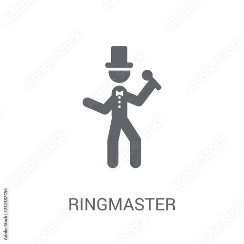 ringmaster icon. Trendy ringmaster logo concept on white background from Circus collection