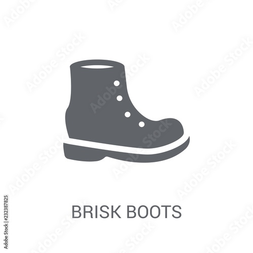 brisk boots icon. Trendy brisk boots logo concept on white background from Clothes collection