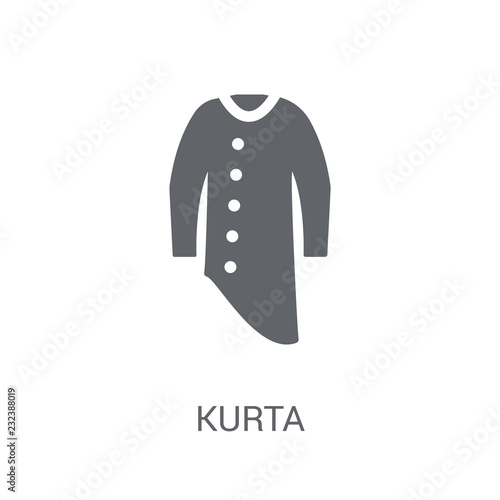 Kurta icon. Trendy Kurta logo concept on white background from Clothes collection
