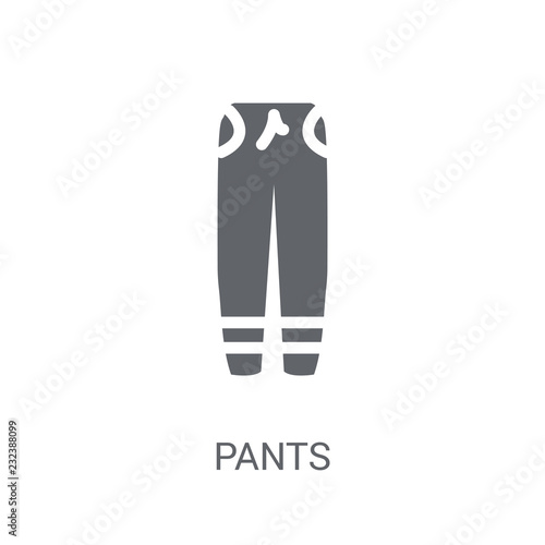 Pants icon. Trendy Pants logo concept on white background from Clothes collection