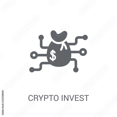 crypto Invest icon. Trendy crypto Invest logo concept on white background from Cryptocurrency economy and finance collection