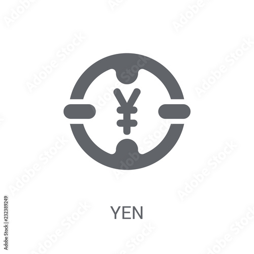 Yen icon. Trendy Yen logo concept on white background from Cryptocurrency economy and finance collection