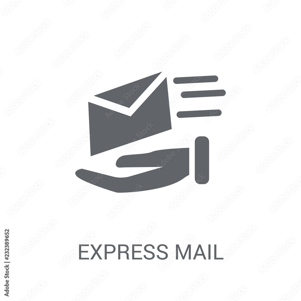Express Mail Icon Trendy Express Mail Logo Concept On White Background