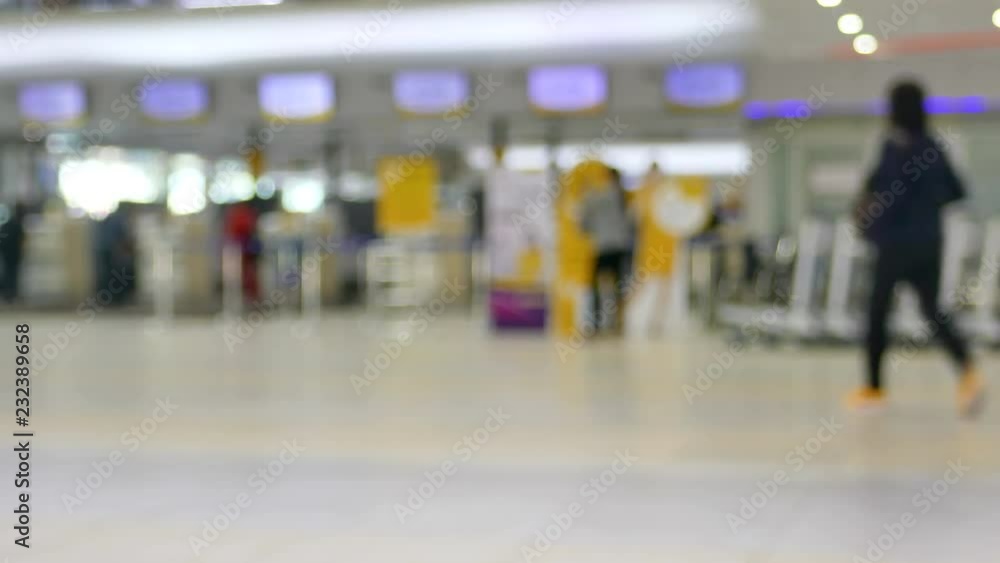 Blurry of people walking in the airport. Blurry of people walking in the airport.