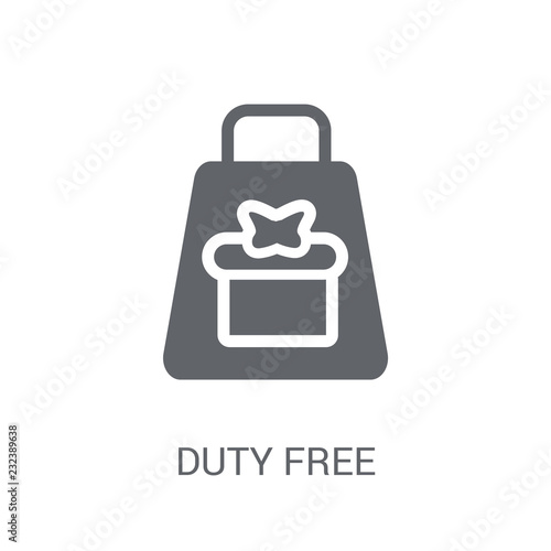 Duty free icon. Trendy Duty free logo concept on white background from Delivery and logistics collection
