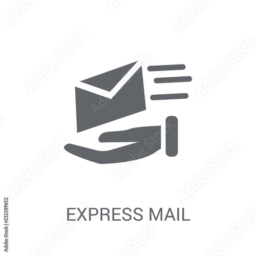 Express mail icon. Trendy Express mail logo concept on white background from Delivery and logistics collection