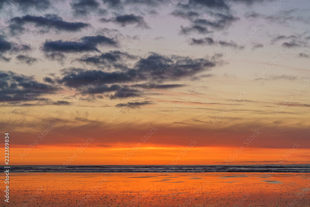 Pacific Ocean Sunset Washington State Pacific Ocean Sunset Washington State