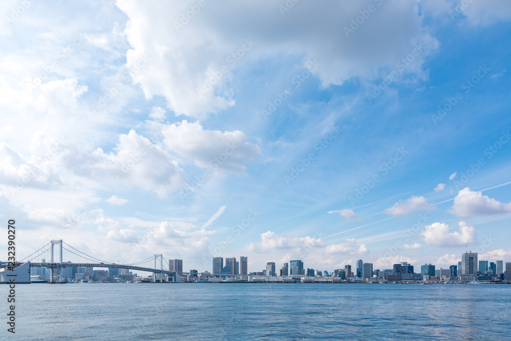 (東京都ｰ都市風景)富士見橋から見るウォーターフロント風景１