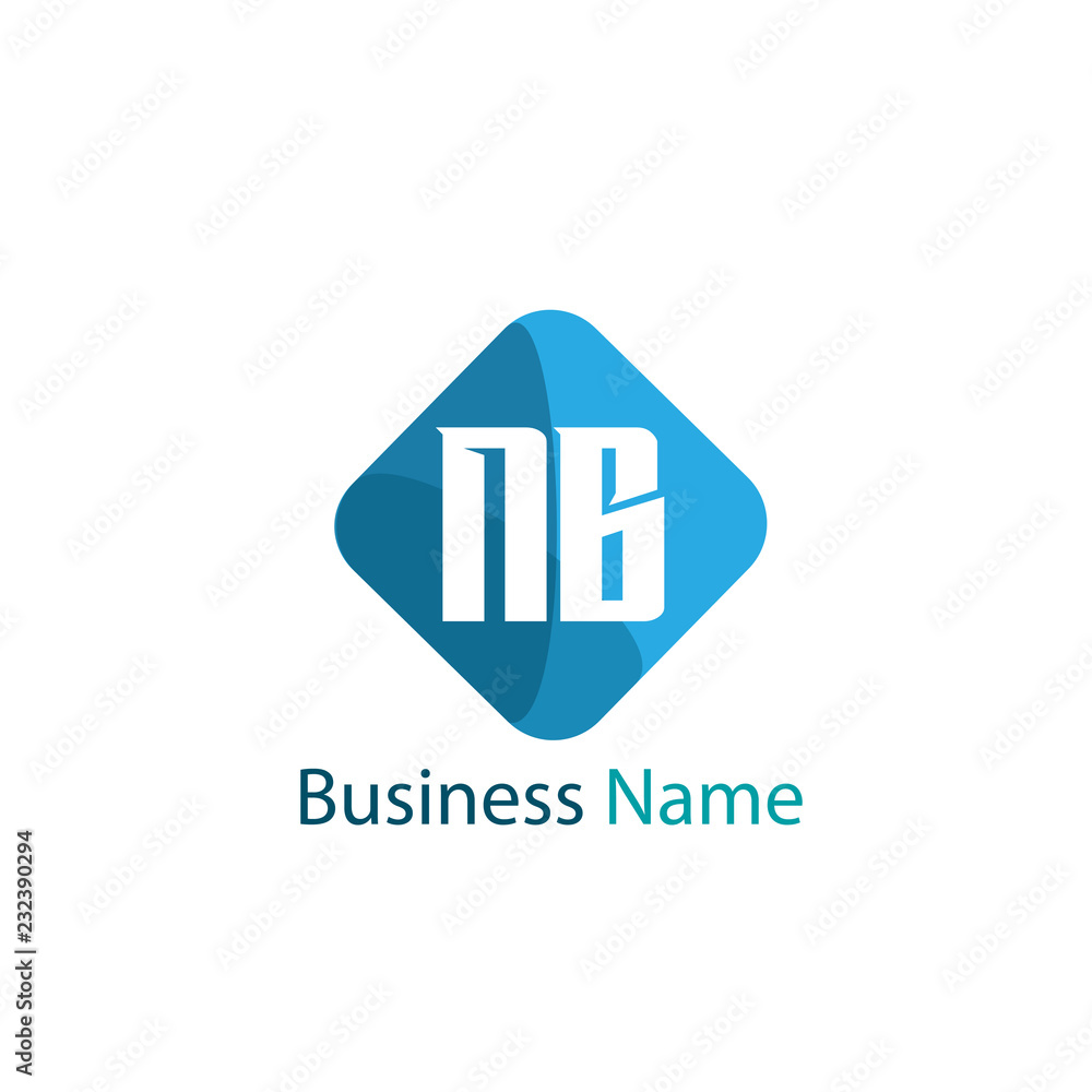 Initial Letter NB Logo Template Design Initial Letter NB Logo Template Design
