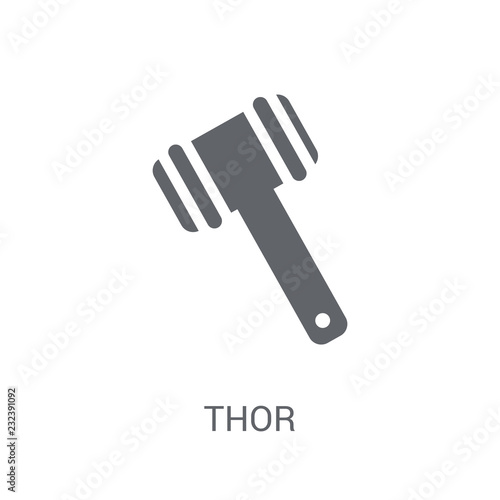 Thor icon. Trendy Thor logo concept on white background from Fairy Tale collection