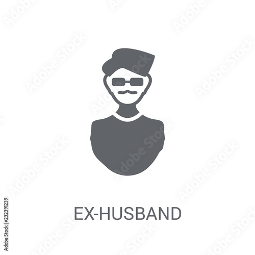 ex-husband icon. Trendy ex-husband logo concept on white background from Family Relations collection