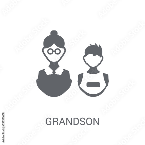 grandson icon. Trendy grandson logo concept on white background from Family Relations collection