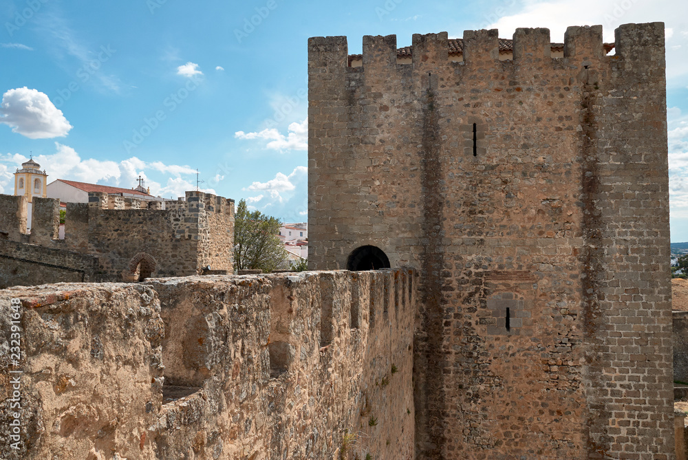 Old tower wall in Elvas castle