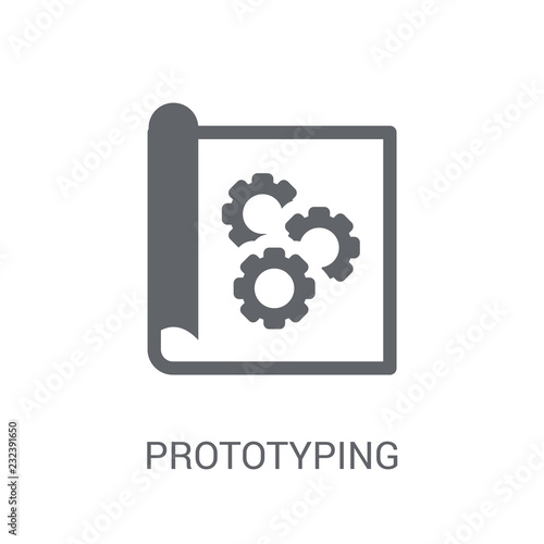 prototyping icon. Trendy prototyping logo concept on white background from General collection