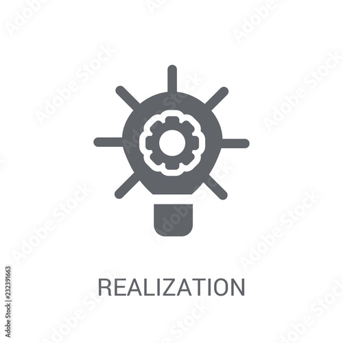 realization icon. Trendy realization logo concept on white background from General collection