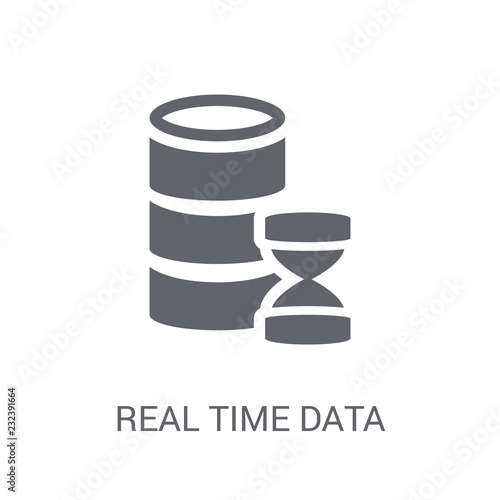 real time data icon. Trendy real time data logo concept on white background from General collection